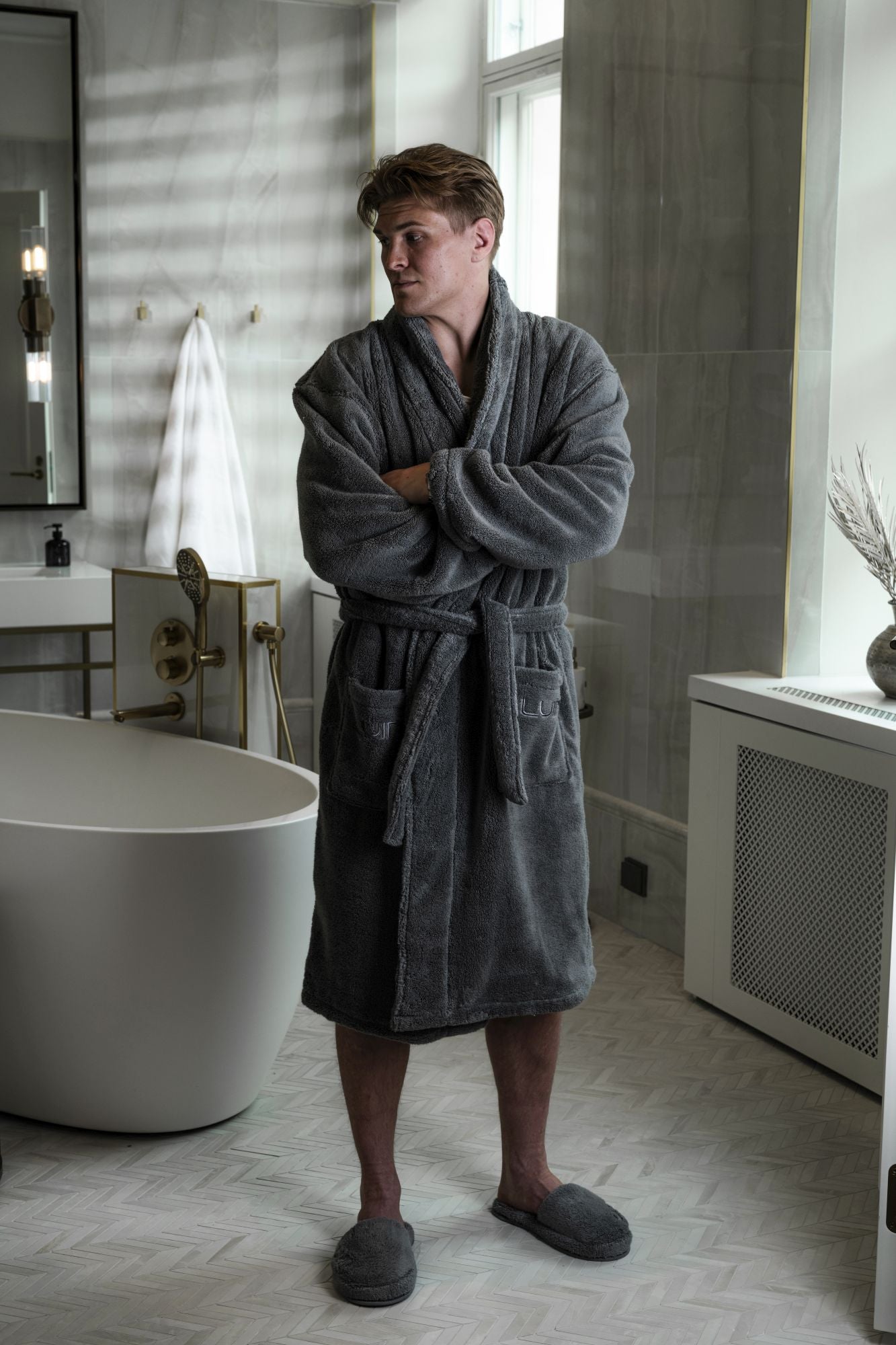 Bathrobe Unisex Granite