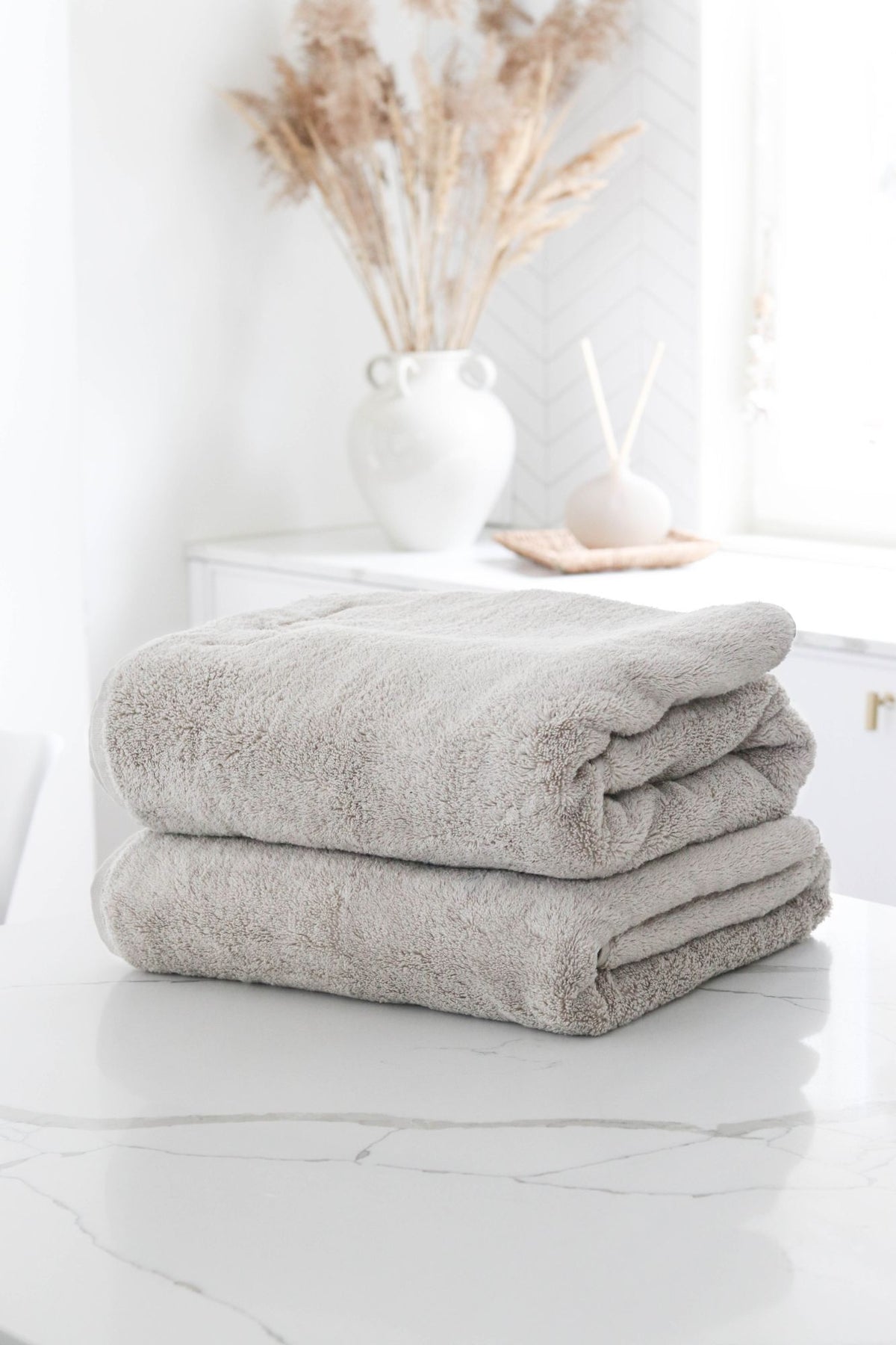 Sand coloured bath sheet from the towel set