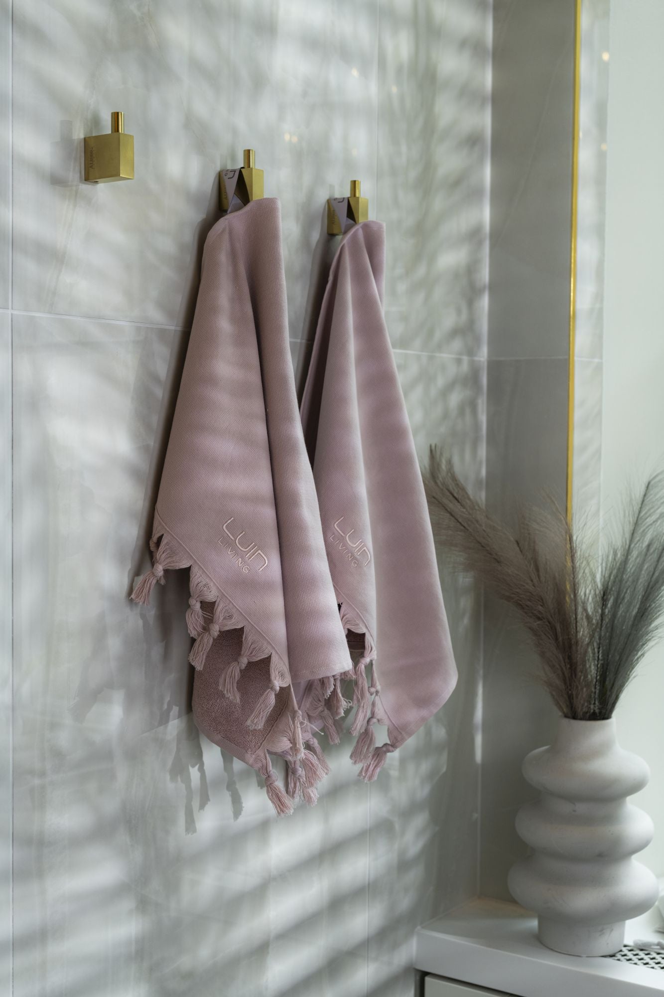 Organic Hand Towel 50x70cm Dusty Rose