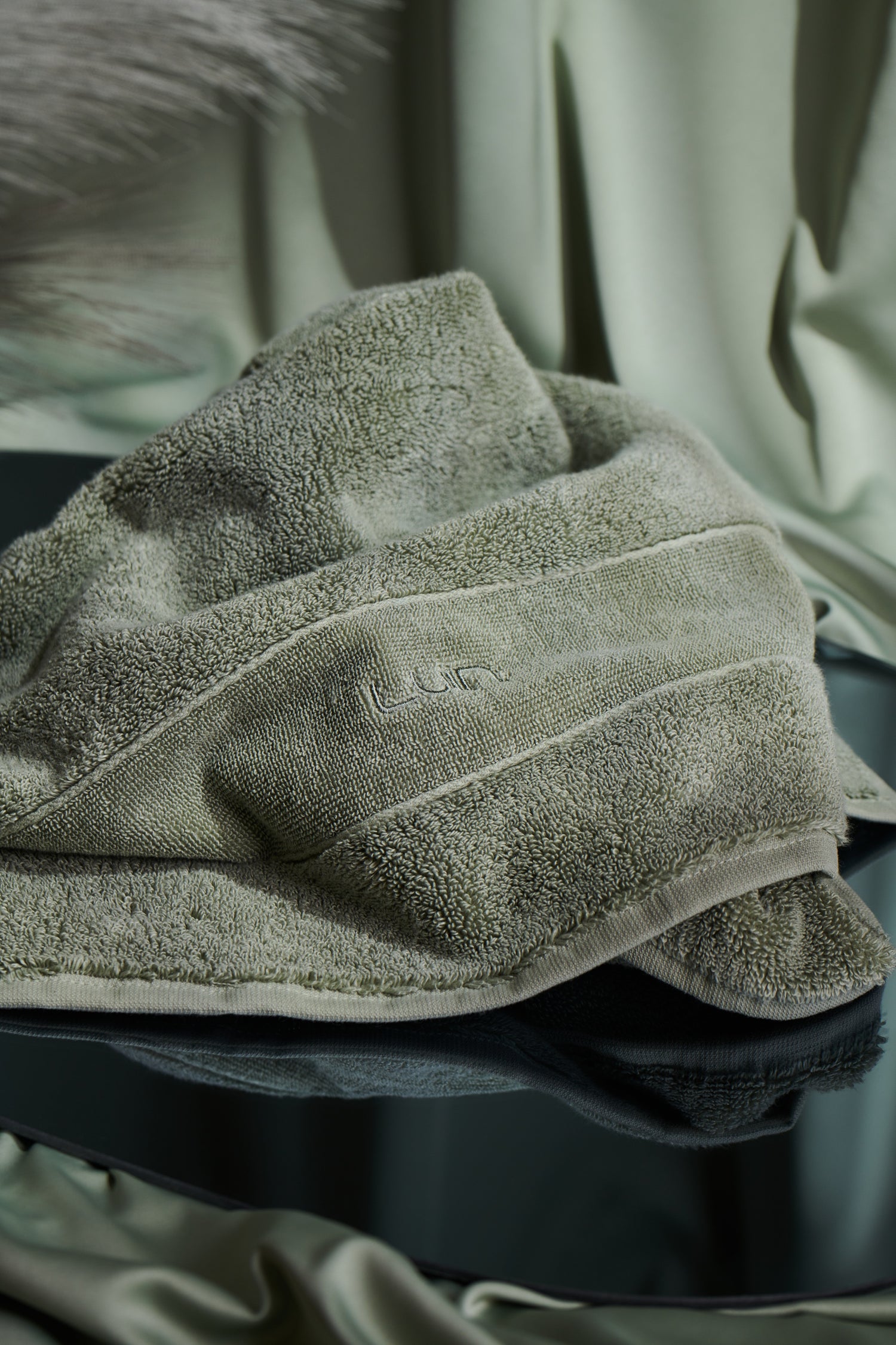 Organic Elegance Hand Towel 50x80cm Ash Green