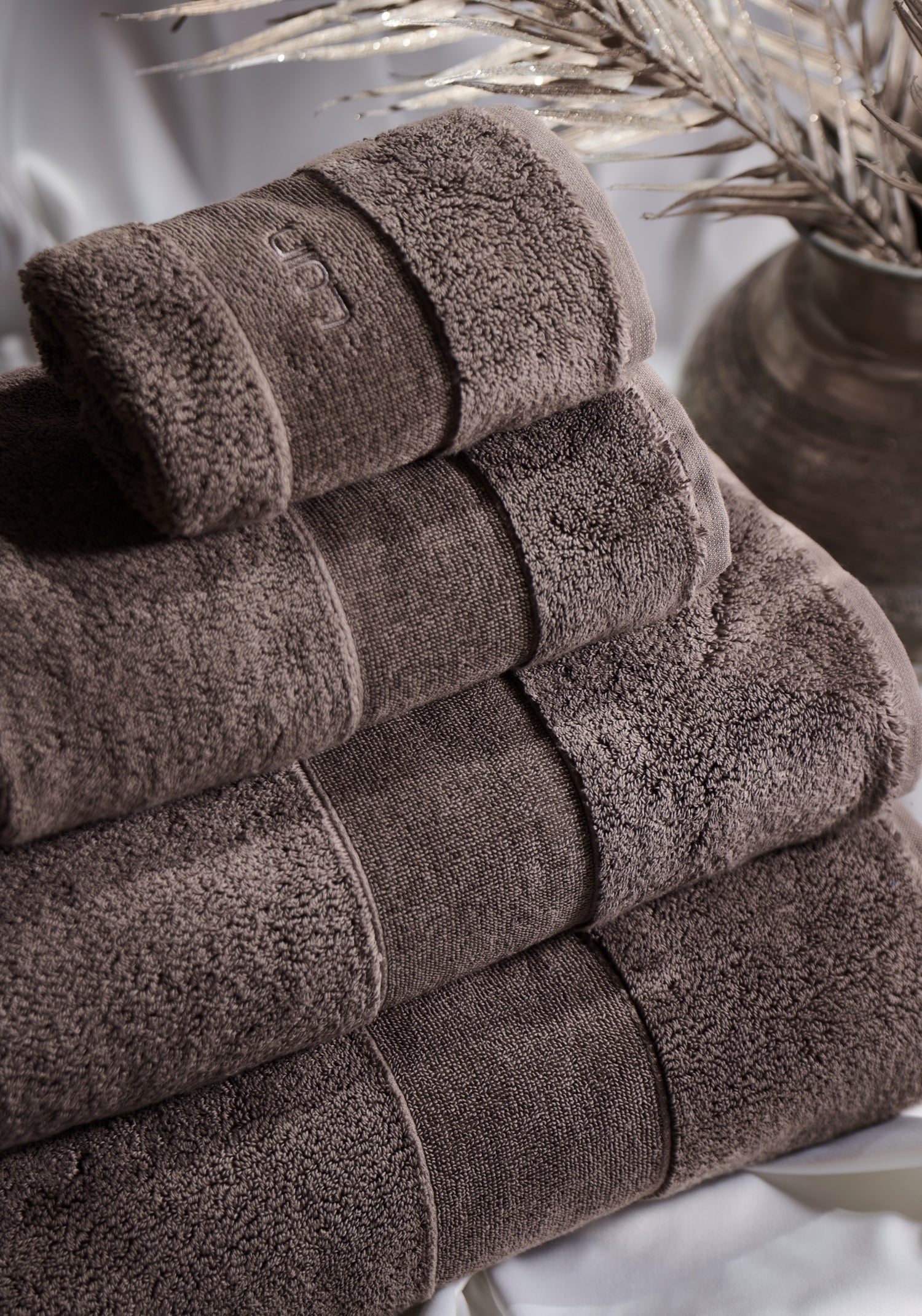 Organic Elegance Facial Towel 30x50cm Mocha Mist
