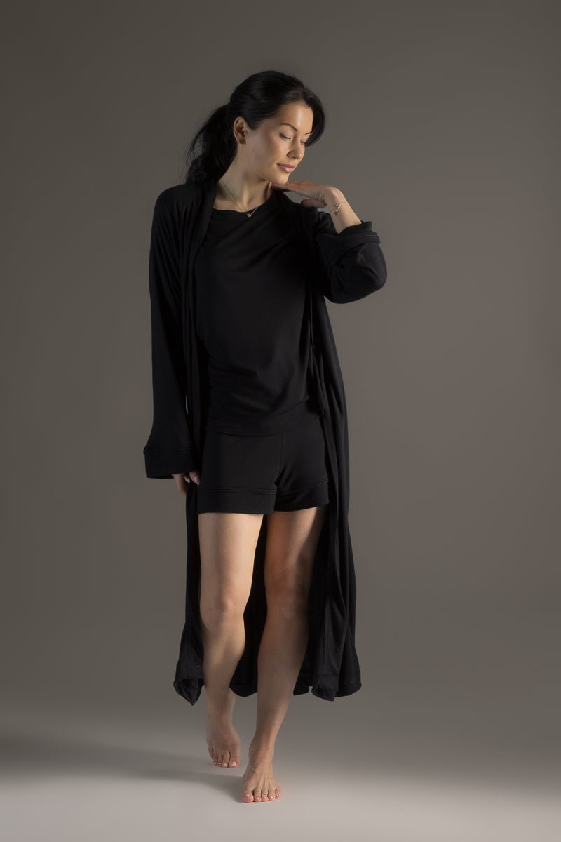 Dawn Morning Gown Black