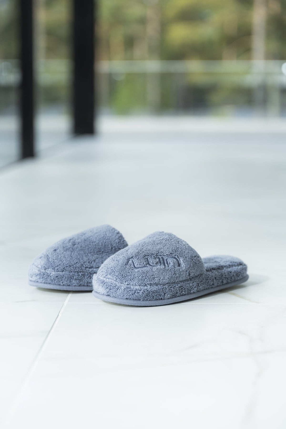 Cosy Bath Slippers Soft Blue