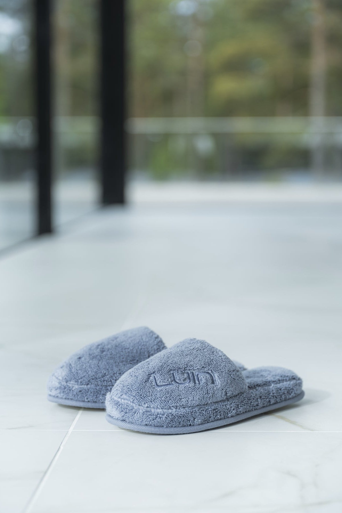 Cosy Bath Slippers Soft Blue