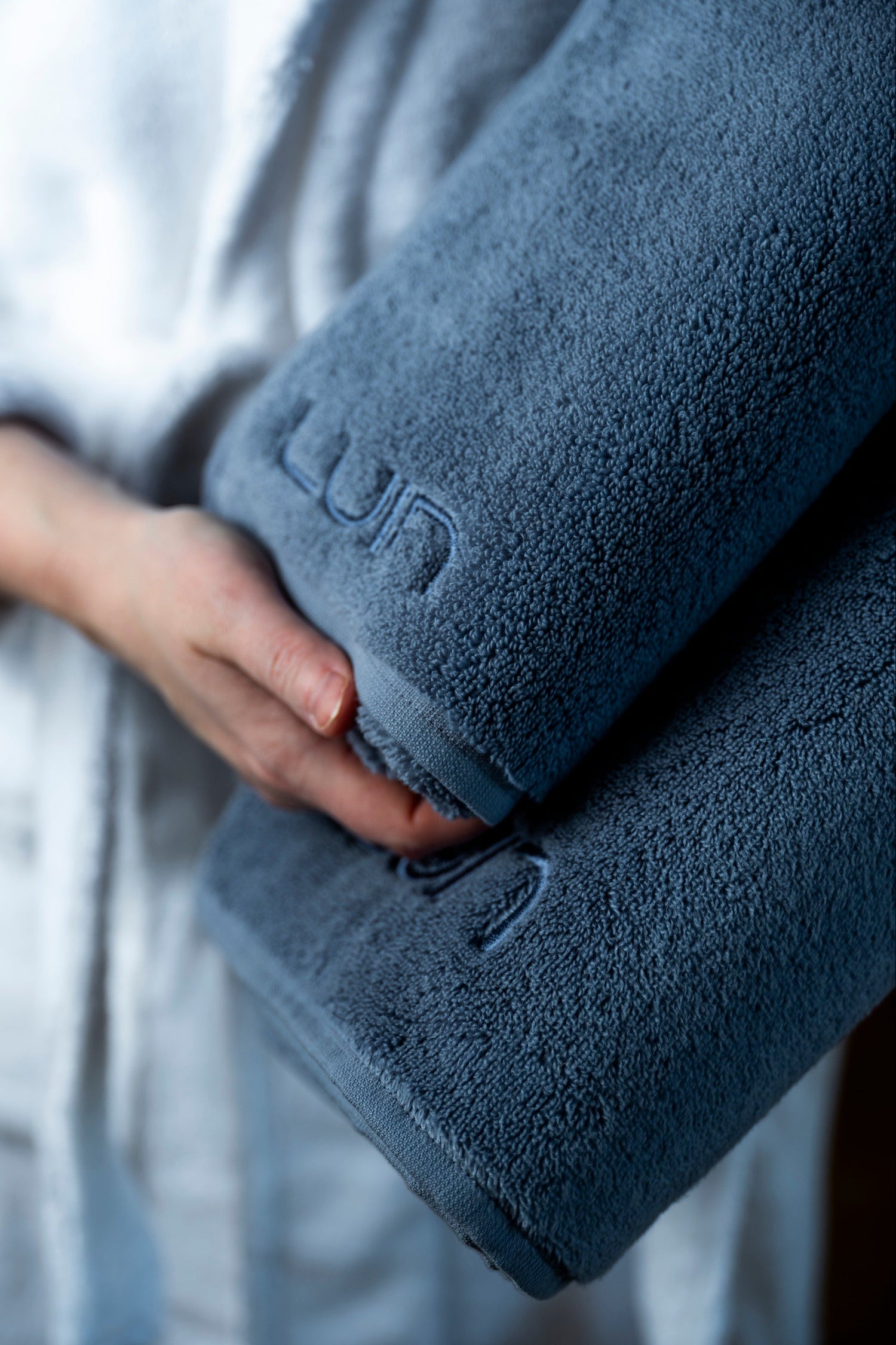 Hand Towel 50x80 cm Soft Blue