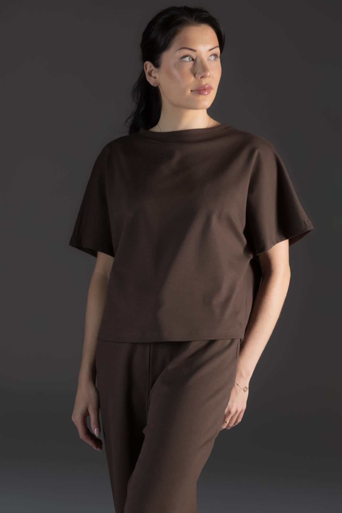 Lounge by Luin T-Shirt Dark Brown