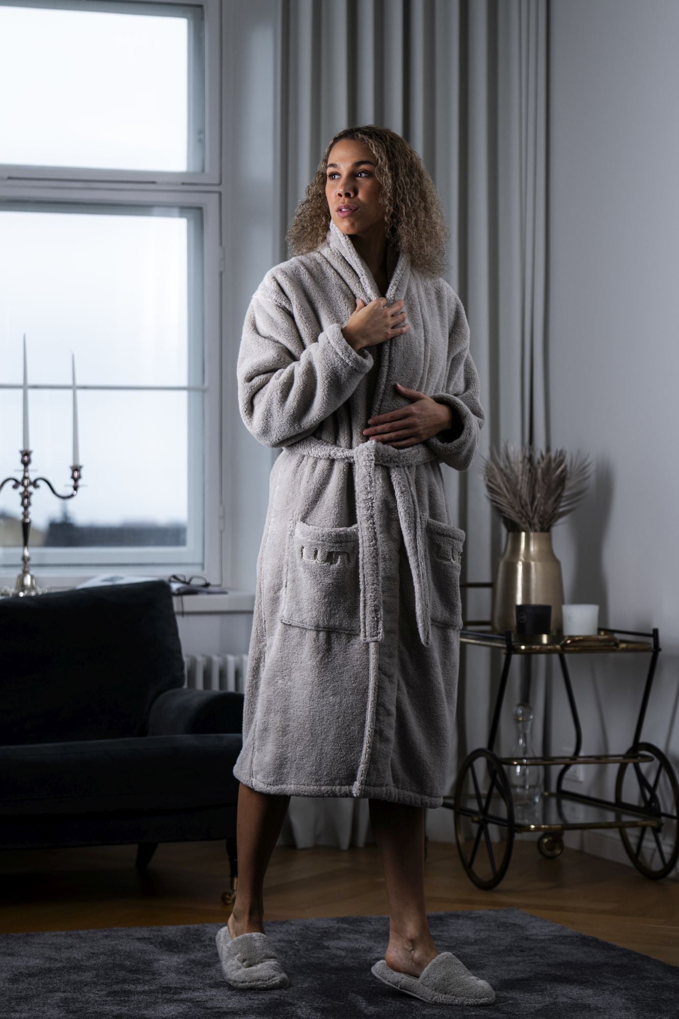 Bathrobe Unisex Sand