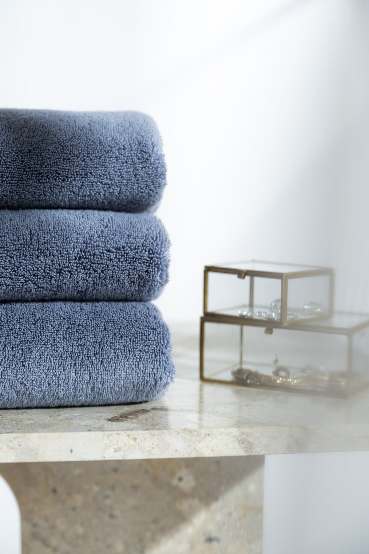 Hand Towel 50x80 cm Soft Blue