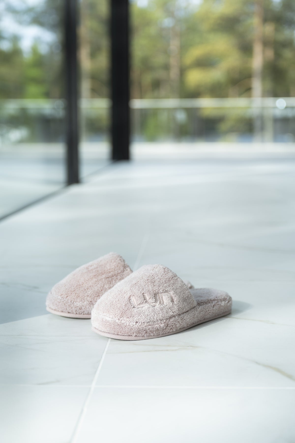 Cosy Bath Slippers Dusty Rose