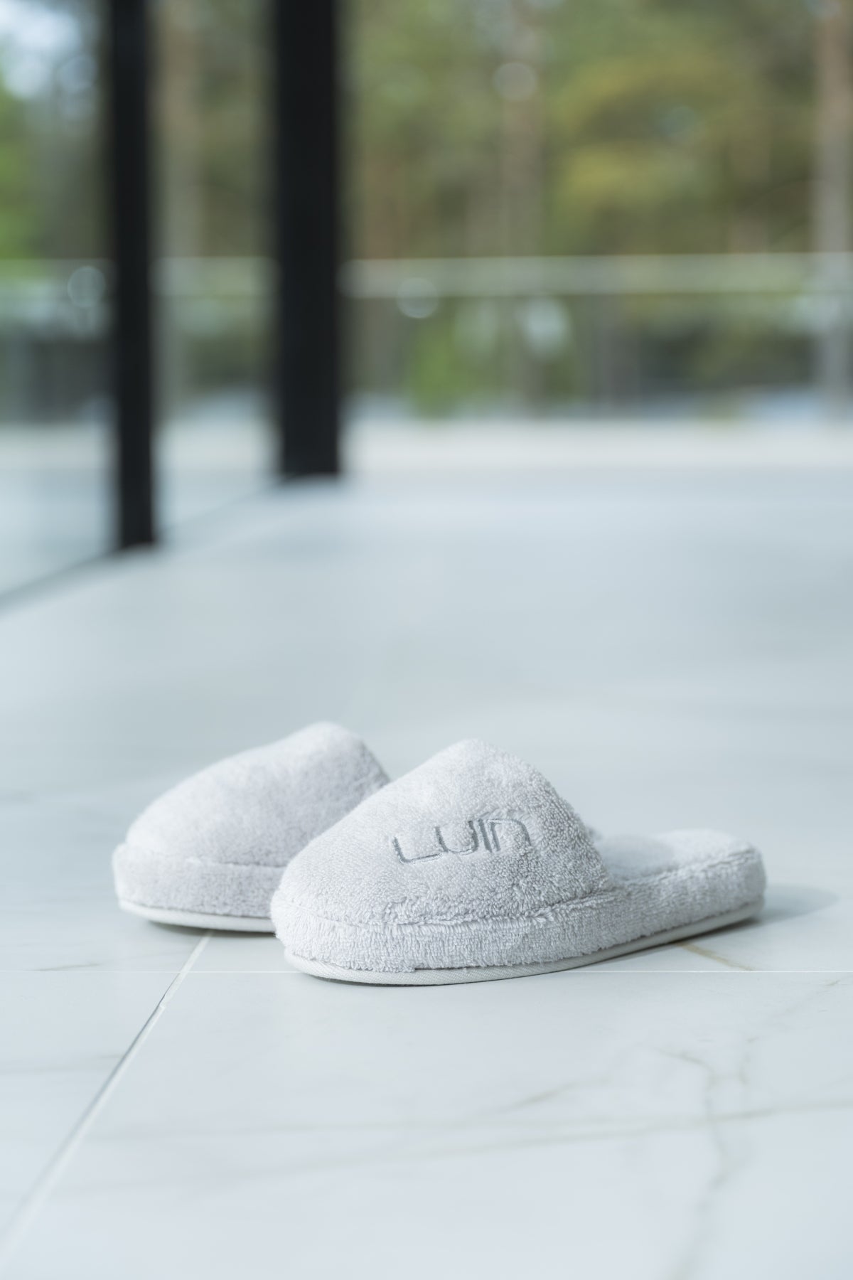 Cosy Bath Slippers Pearl Grey