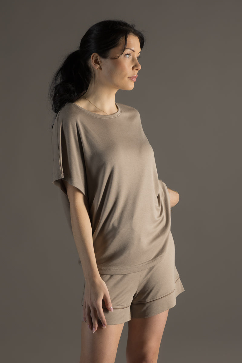 Dawn Pyjama T-Shirt Desert Taupe