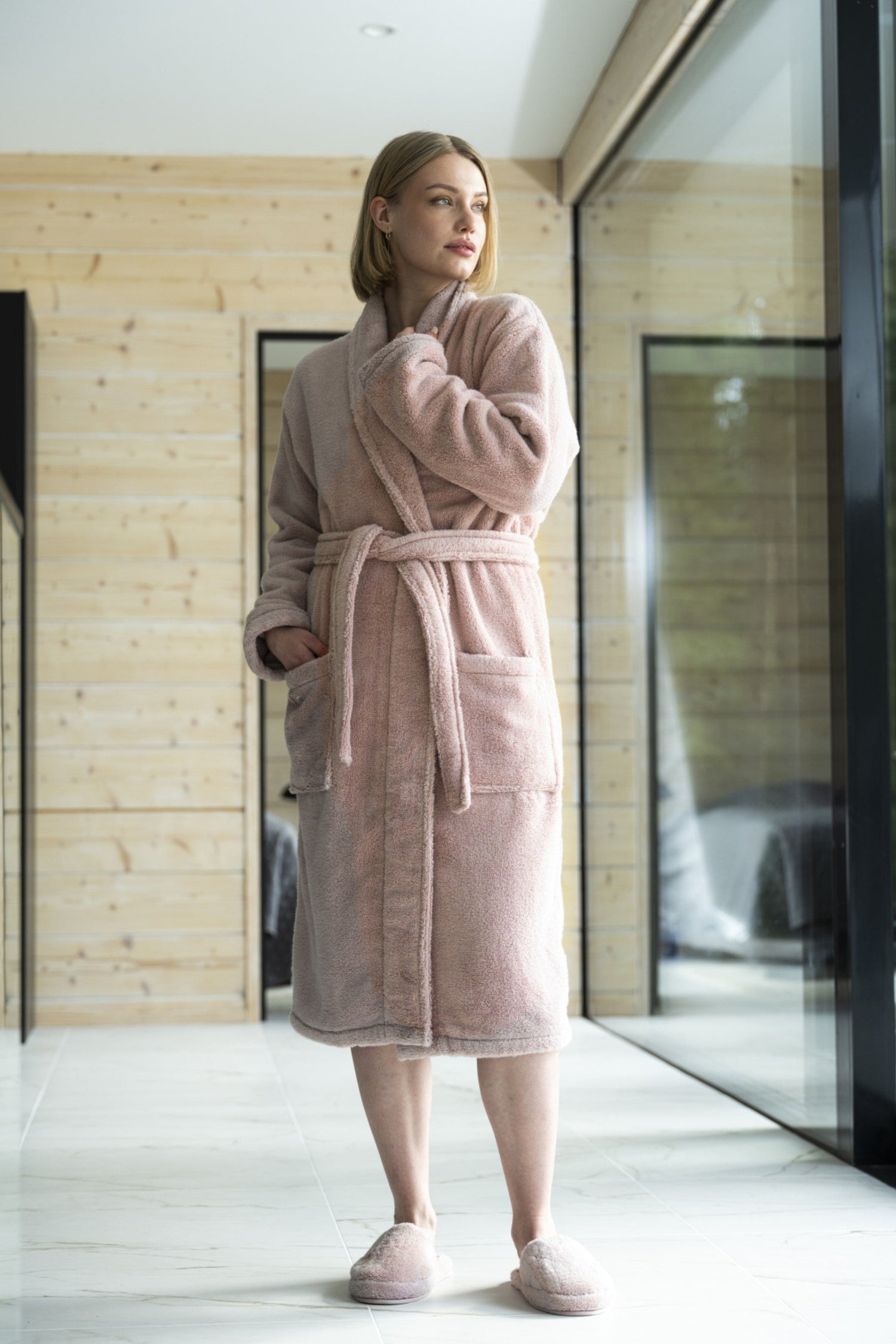 Bathrobe Unisex Dusty Rose