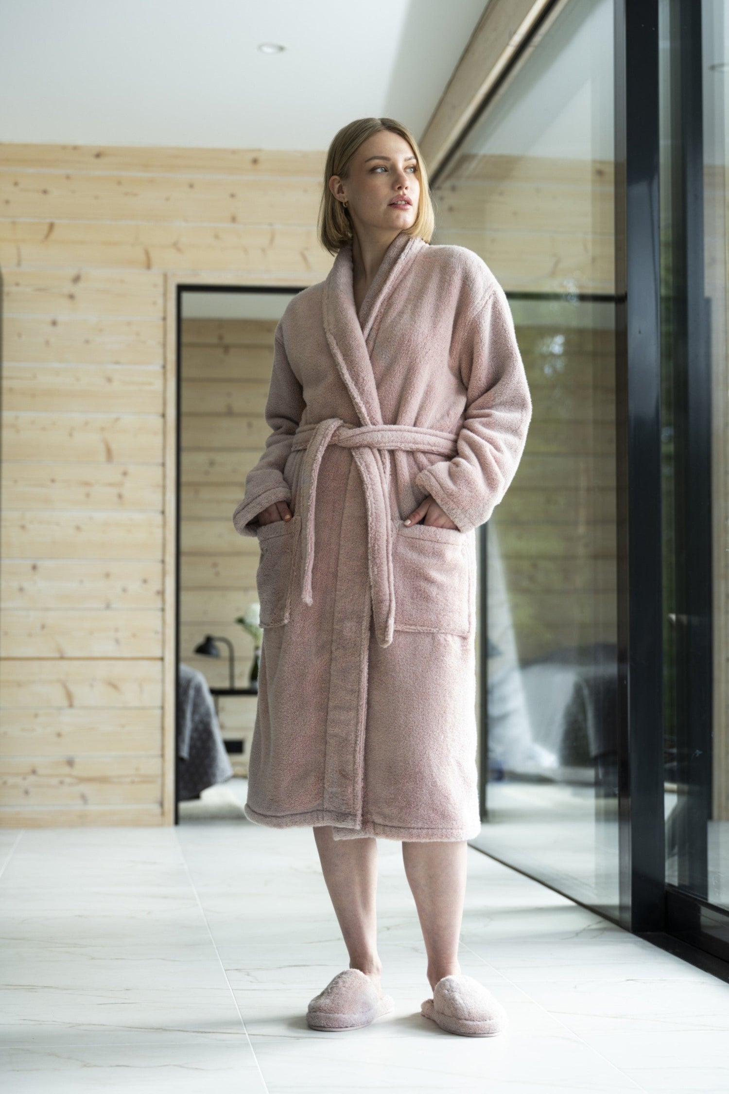 Bathrobe Unisex Dusty Rose