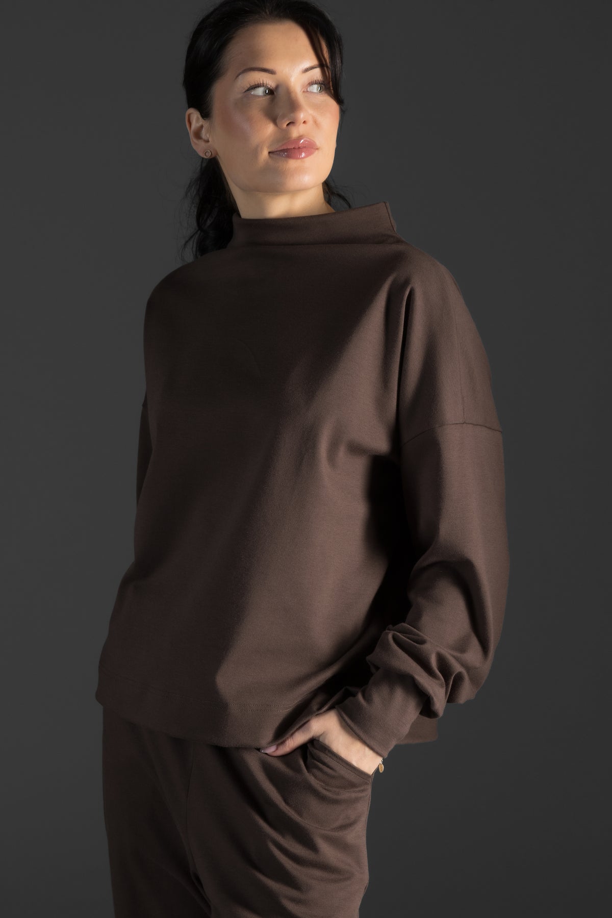 Lounge by Luin Blouse Dark Brown