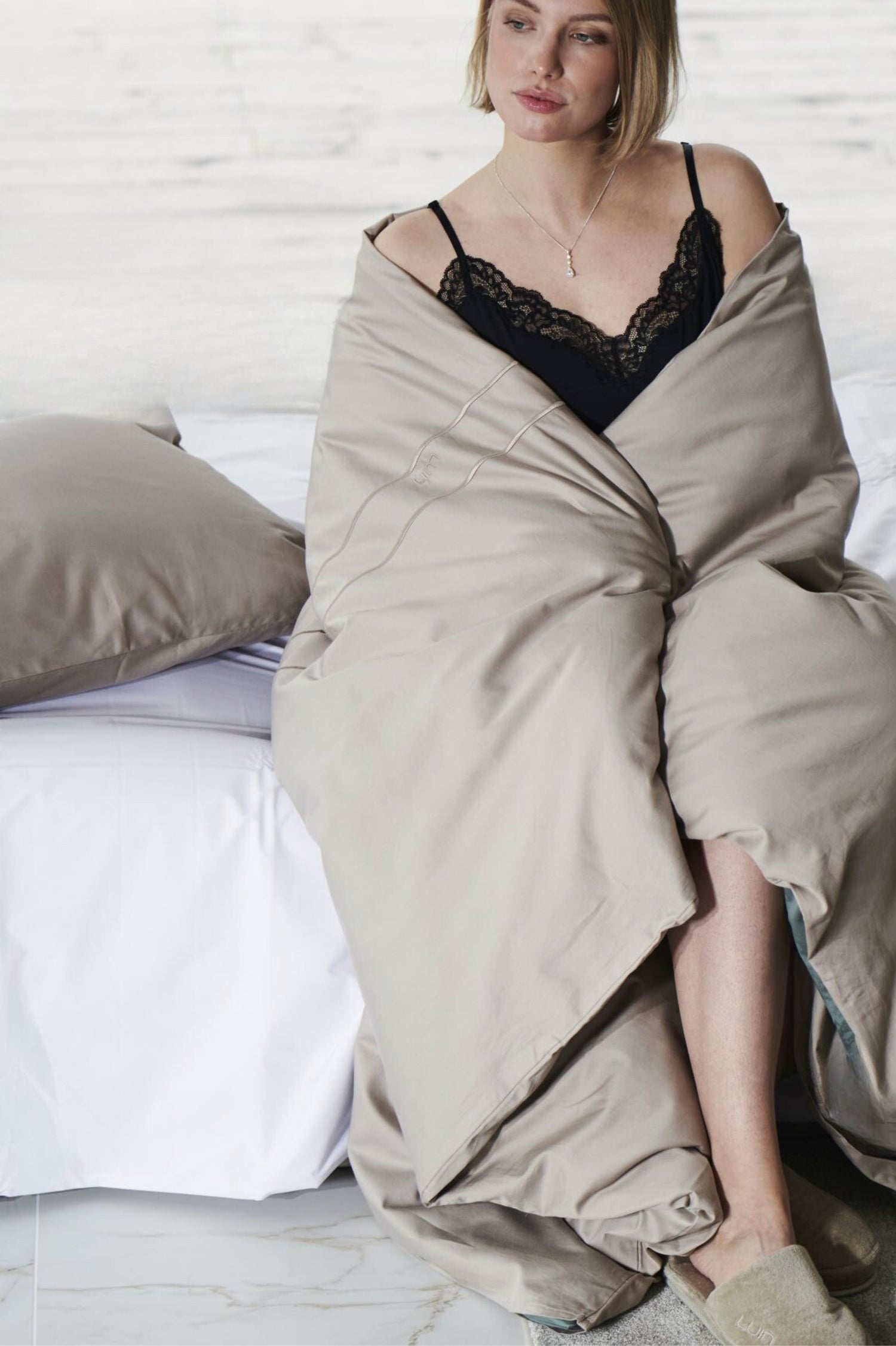 Eden Bedlinen Set Dark Taupe