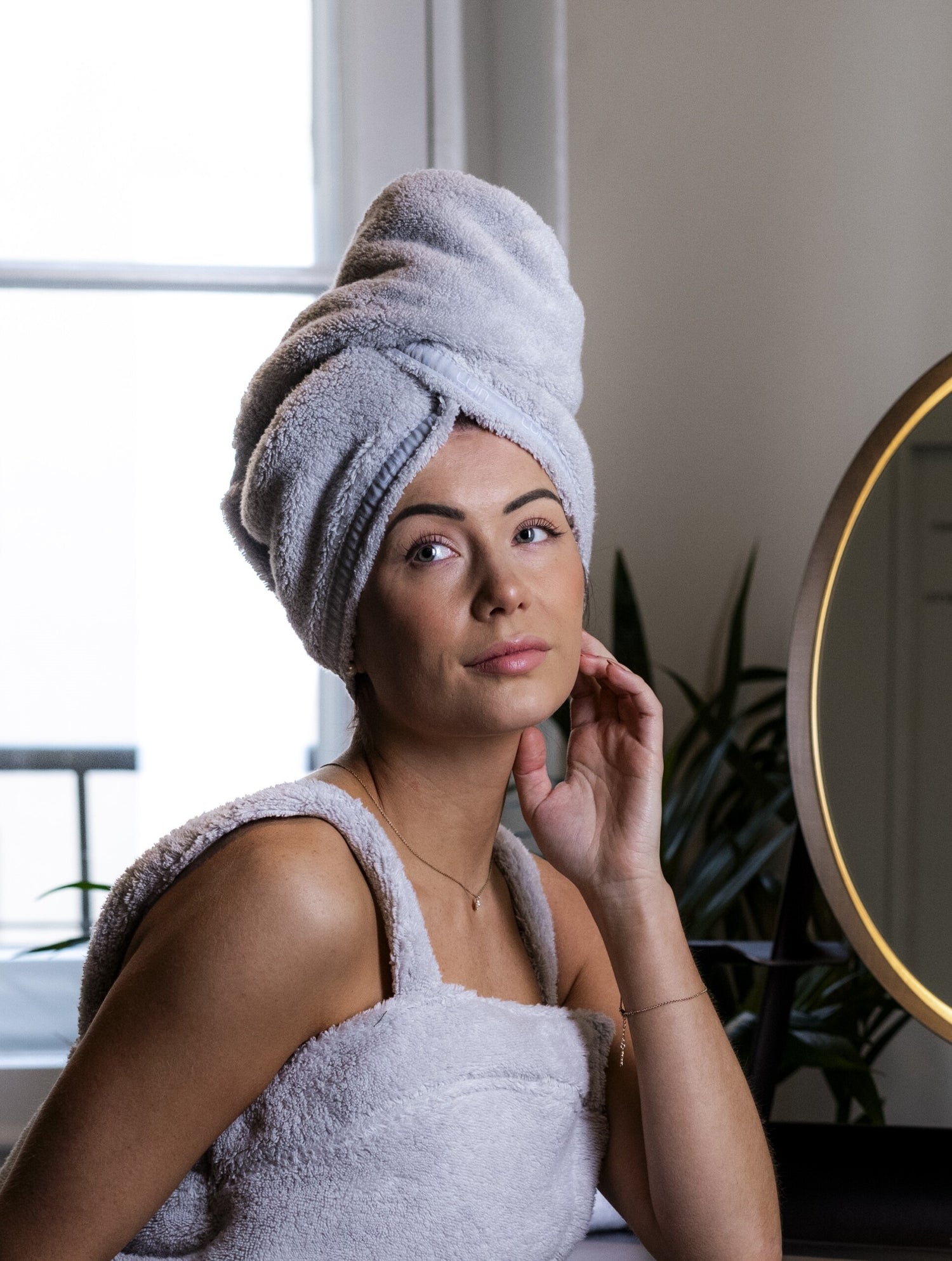 Hair Towel Pearl Grey