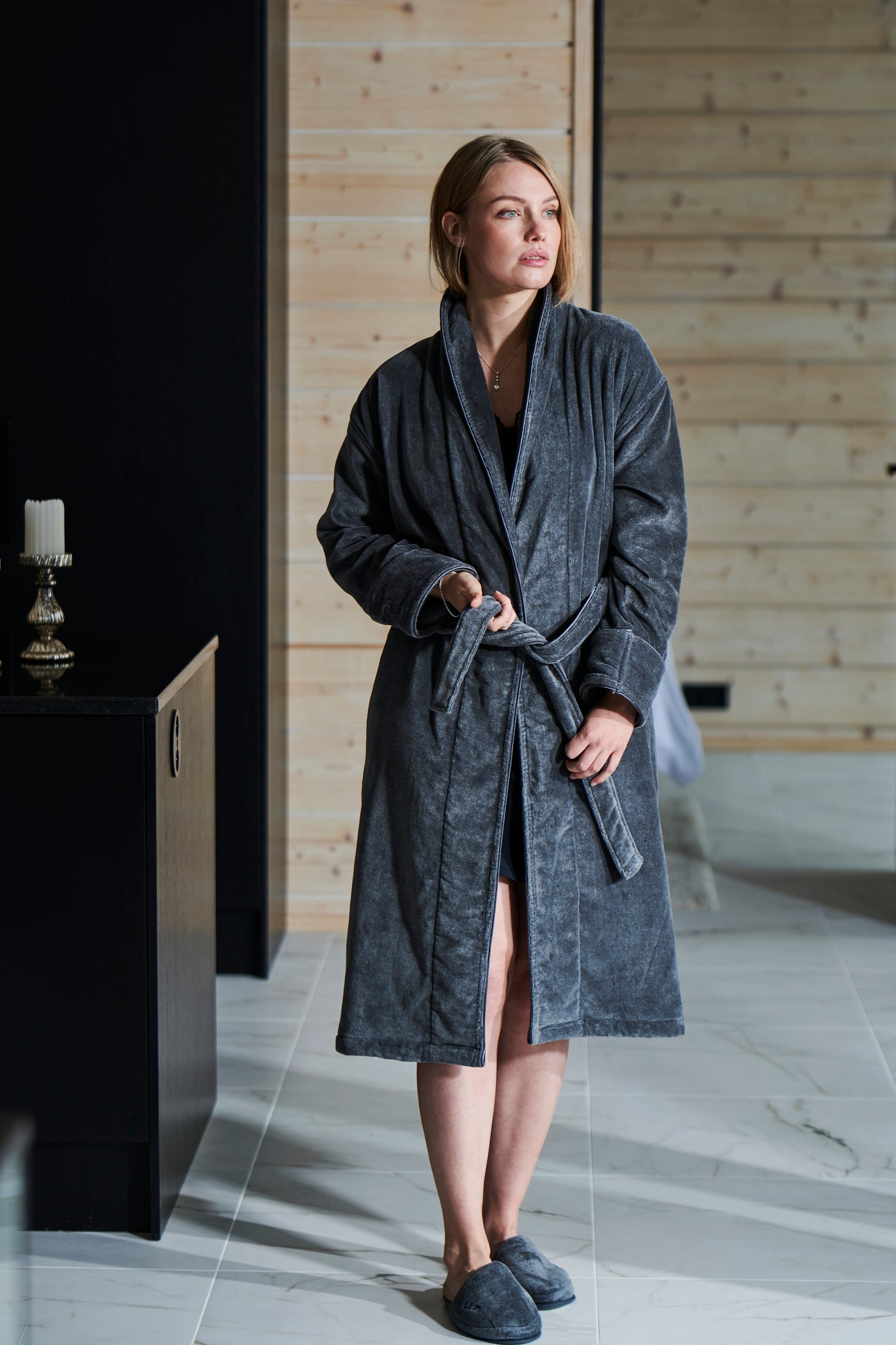Bathrobe Haven Dark Grey