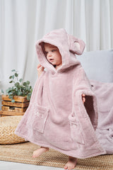 Kids Poncho Towel Dusty Rose