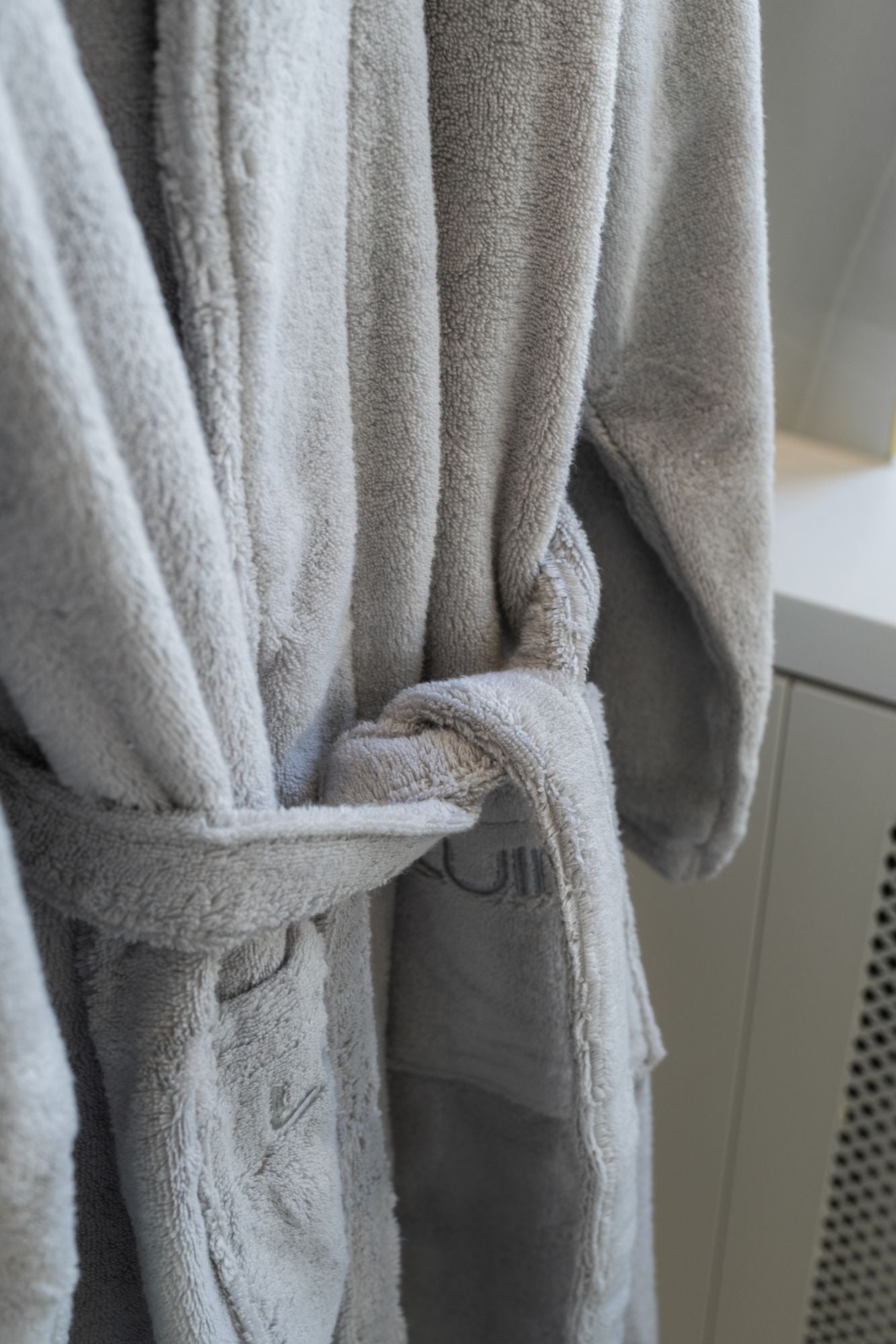 Bathrobe Unisex Pearl Grey