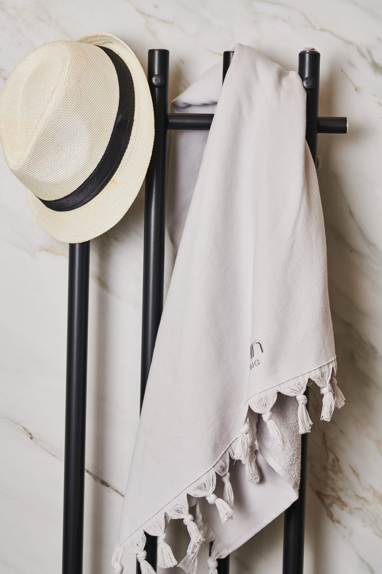 Organic Bath & Beach Towel 100x180cm Pearl Grey