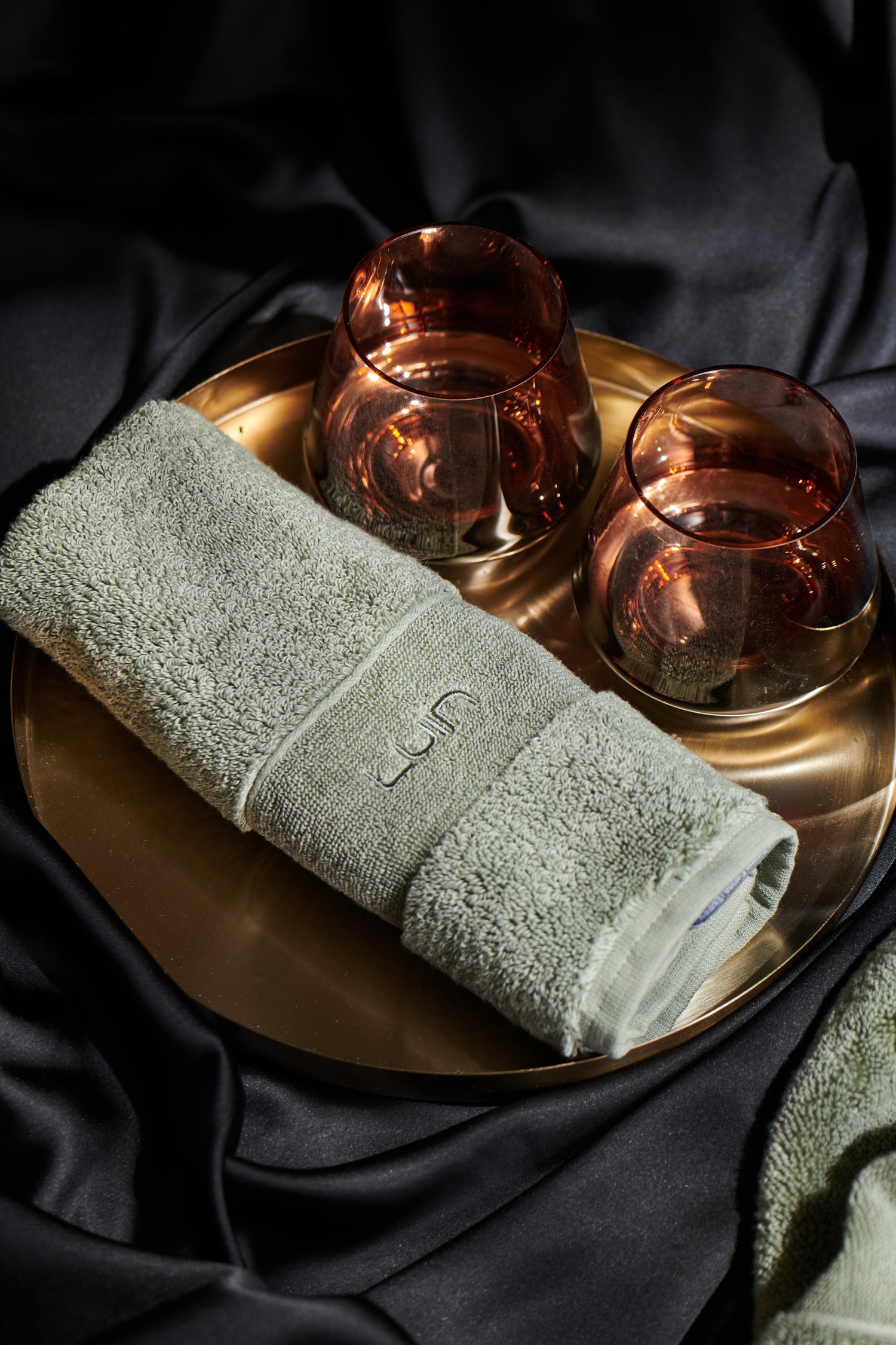 Organic Elegance Facial Towel 30x50cm Ash Green