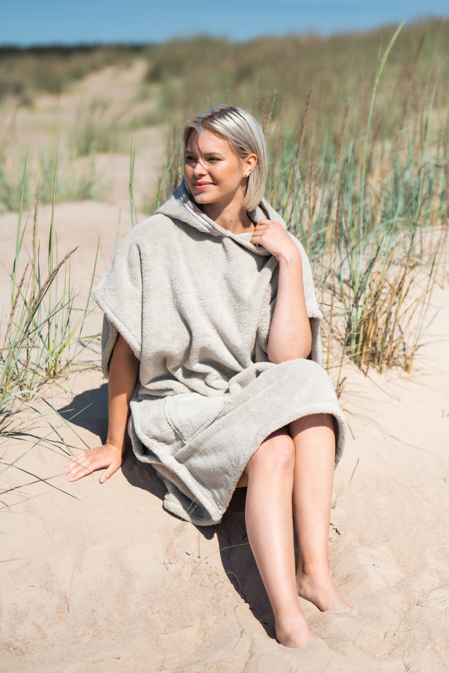 Unisex Poncho Towel Sand