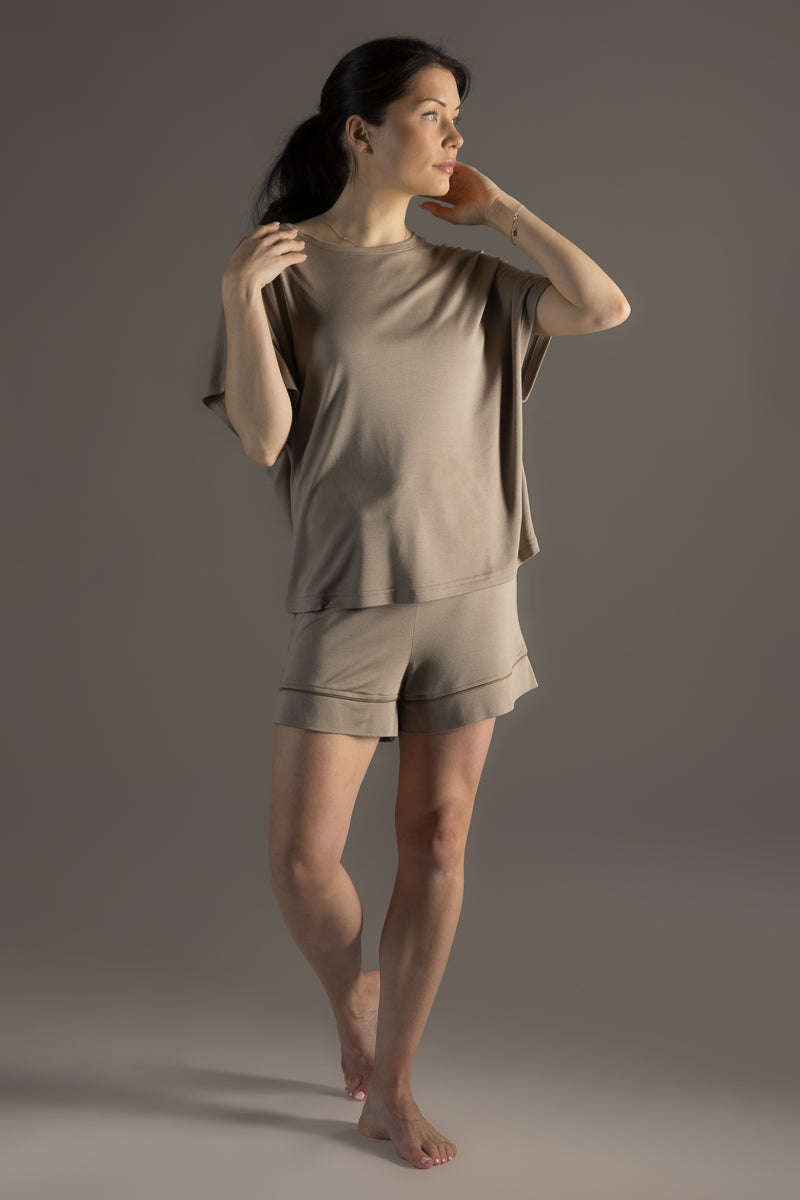 Dawn Pyjama T-Shirt Desert Taupe