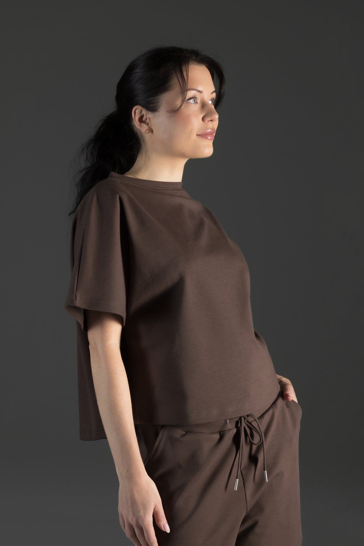 Lounge by Luin T-Shirt Dark Brown