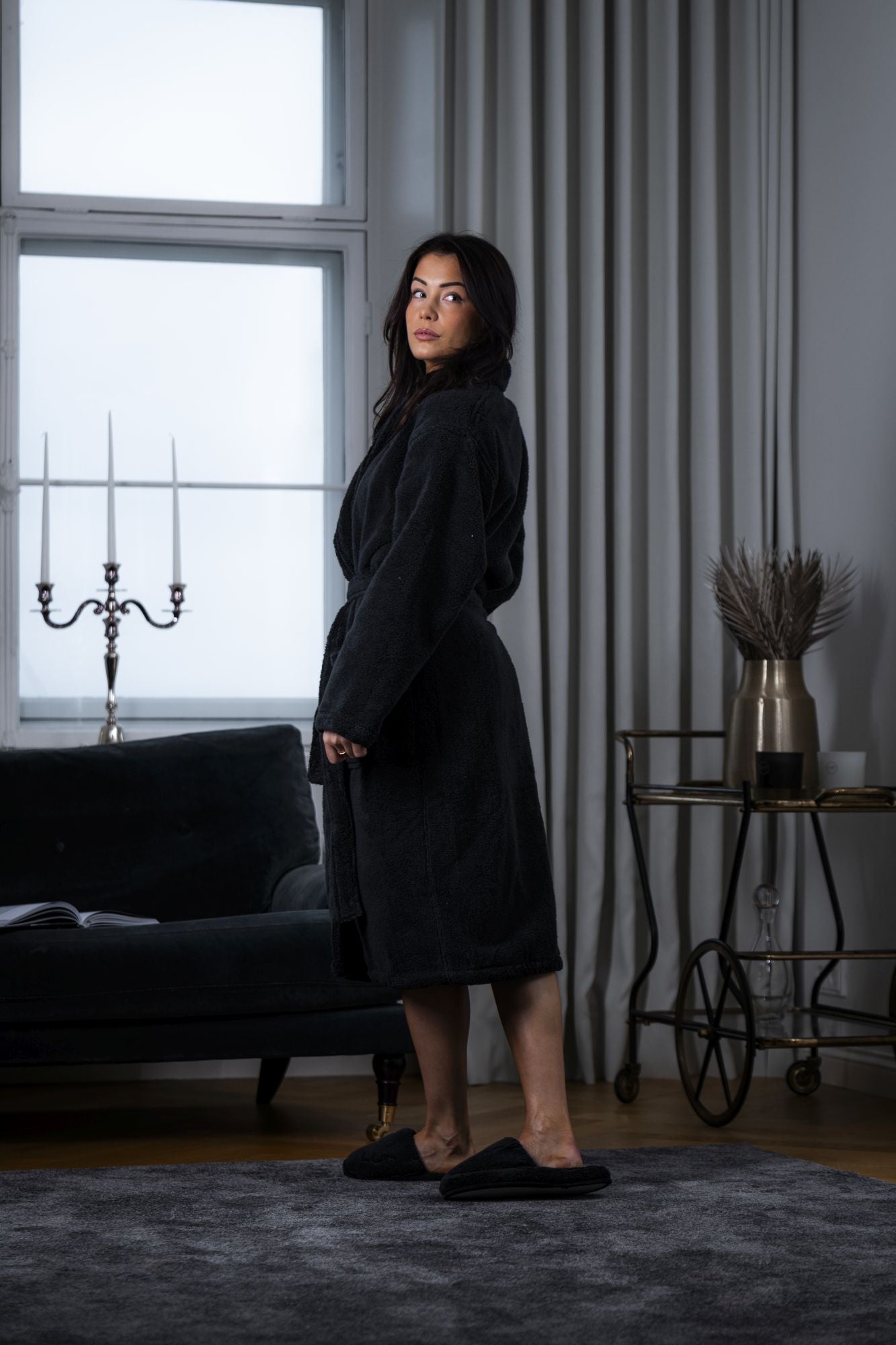 Bathrobe Unisex Black