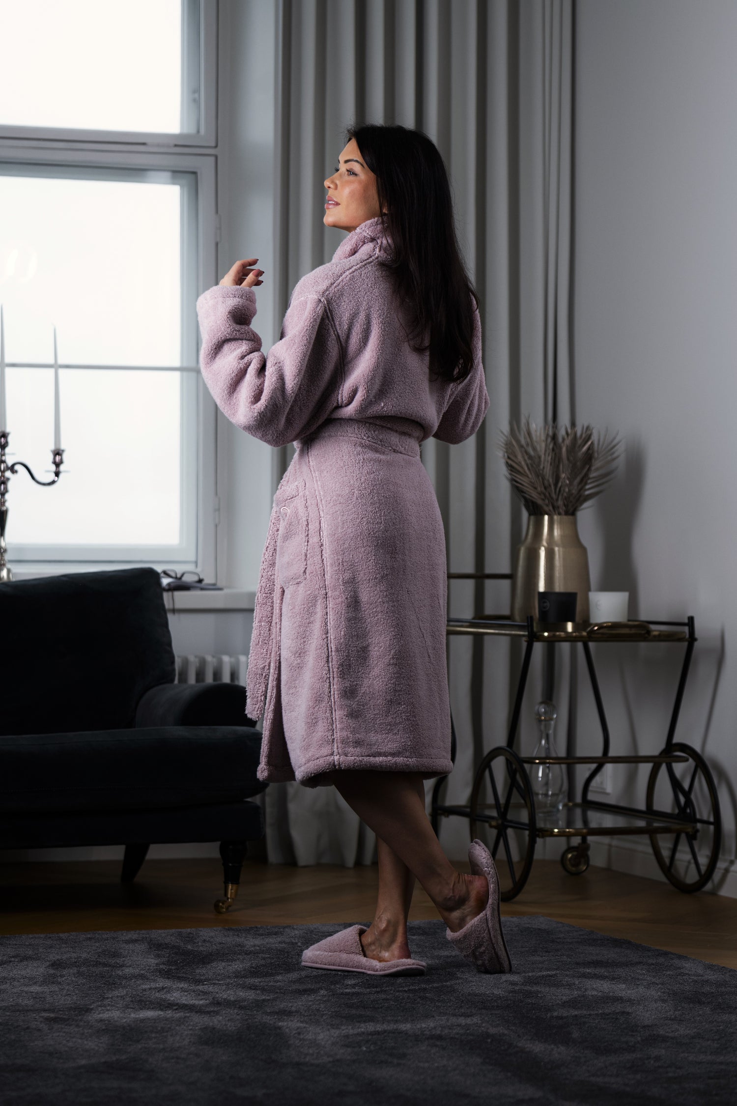 Bathrobe Unisex Dusty Rose