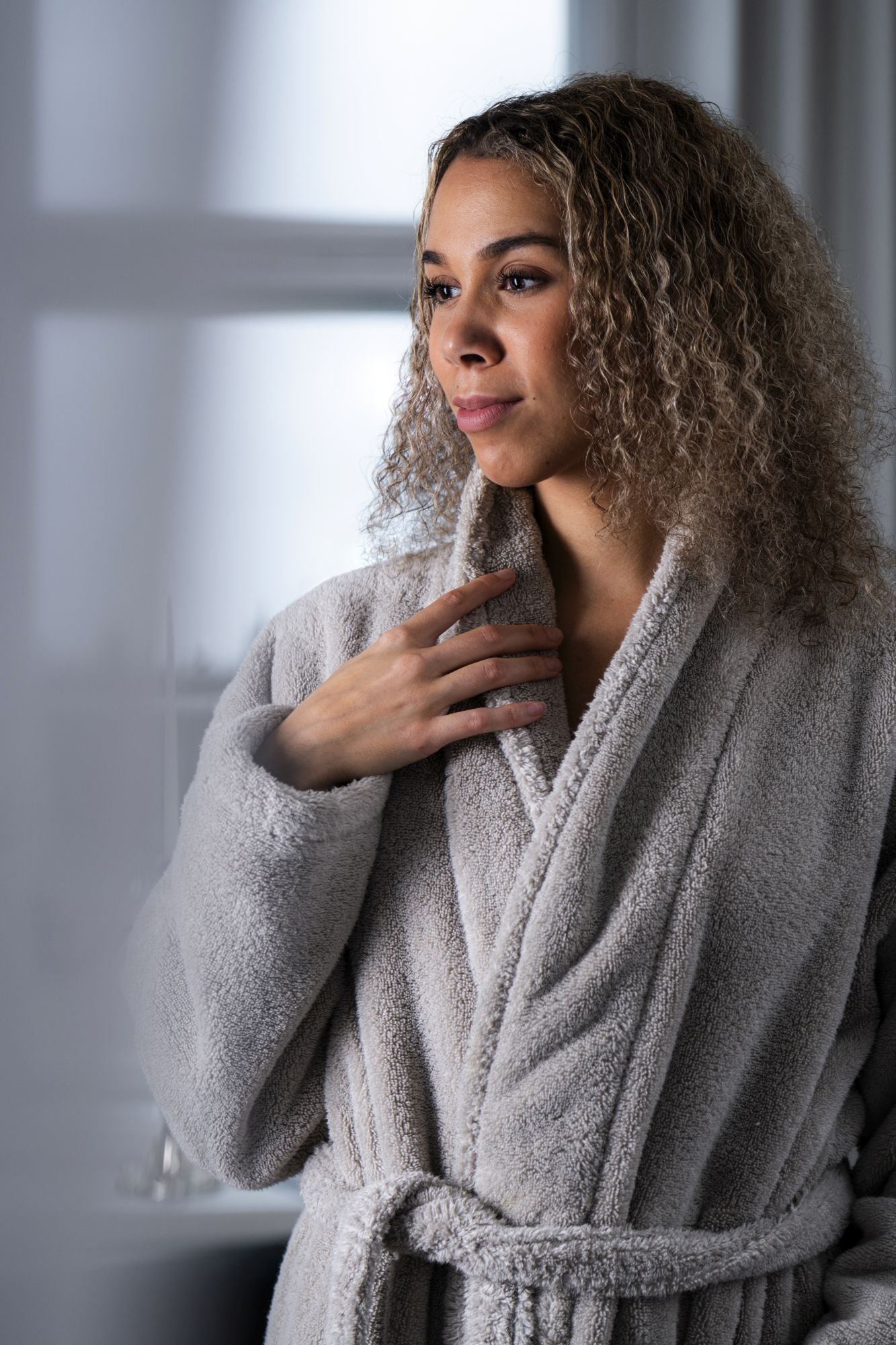 Bathrobe Unisex Sand