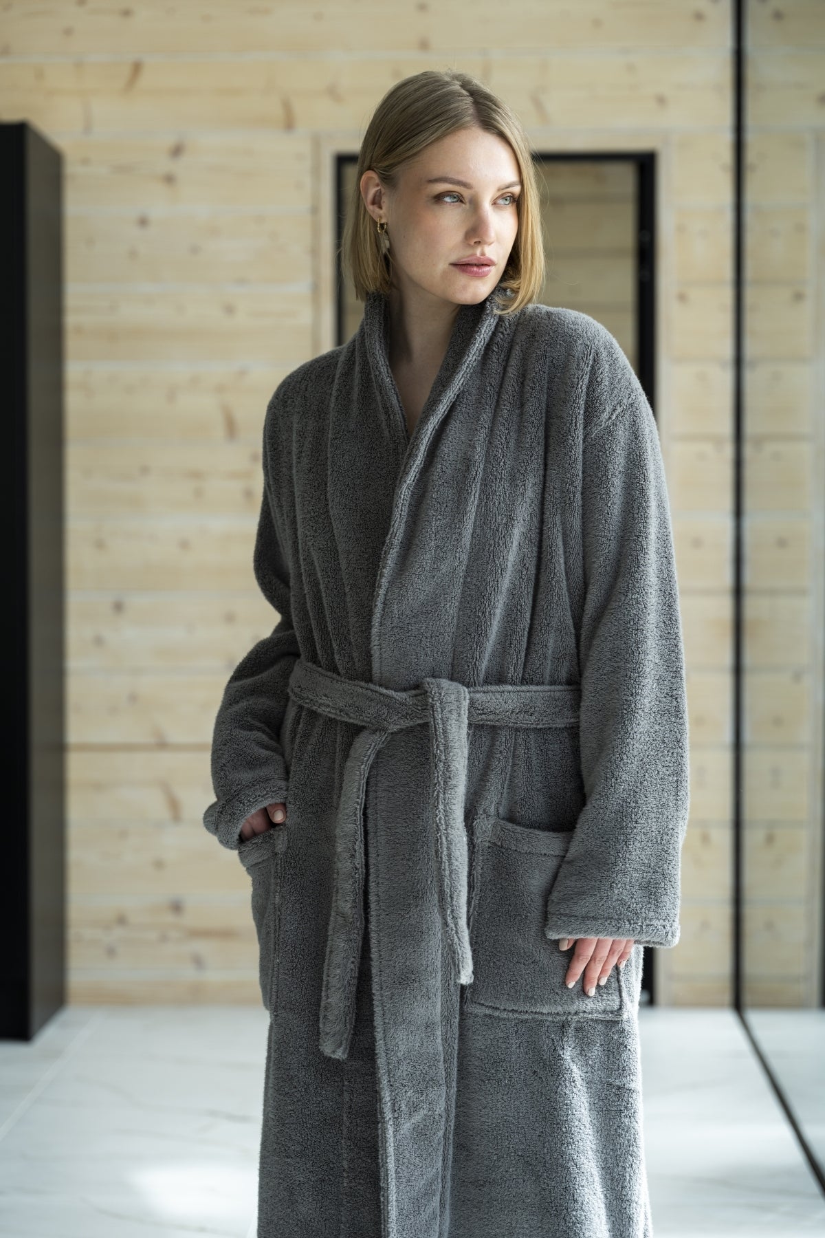 Bathrobe Unisex Granite