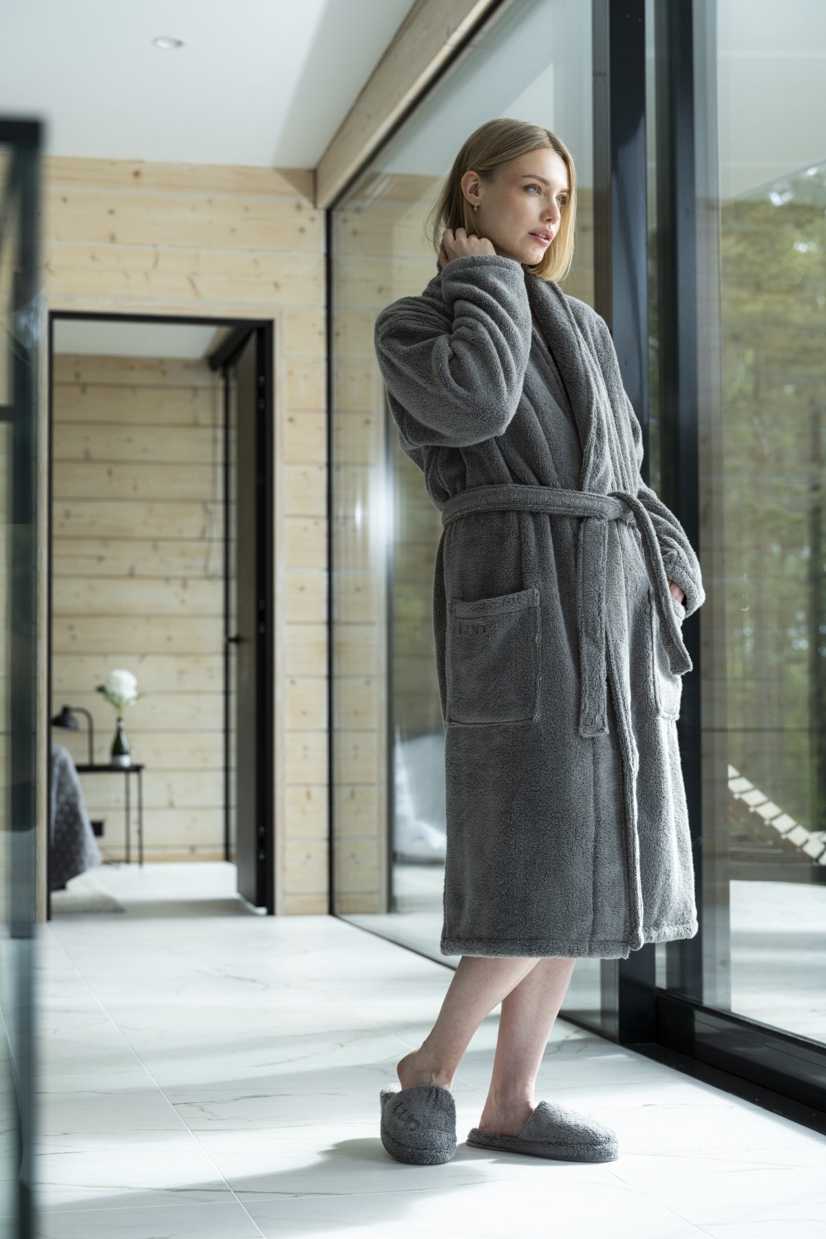 Bathrobe Unisex Granite