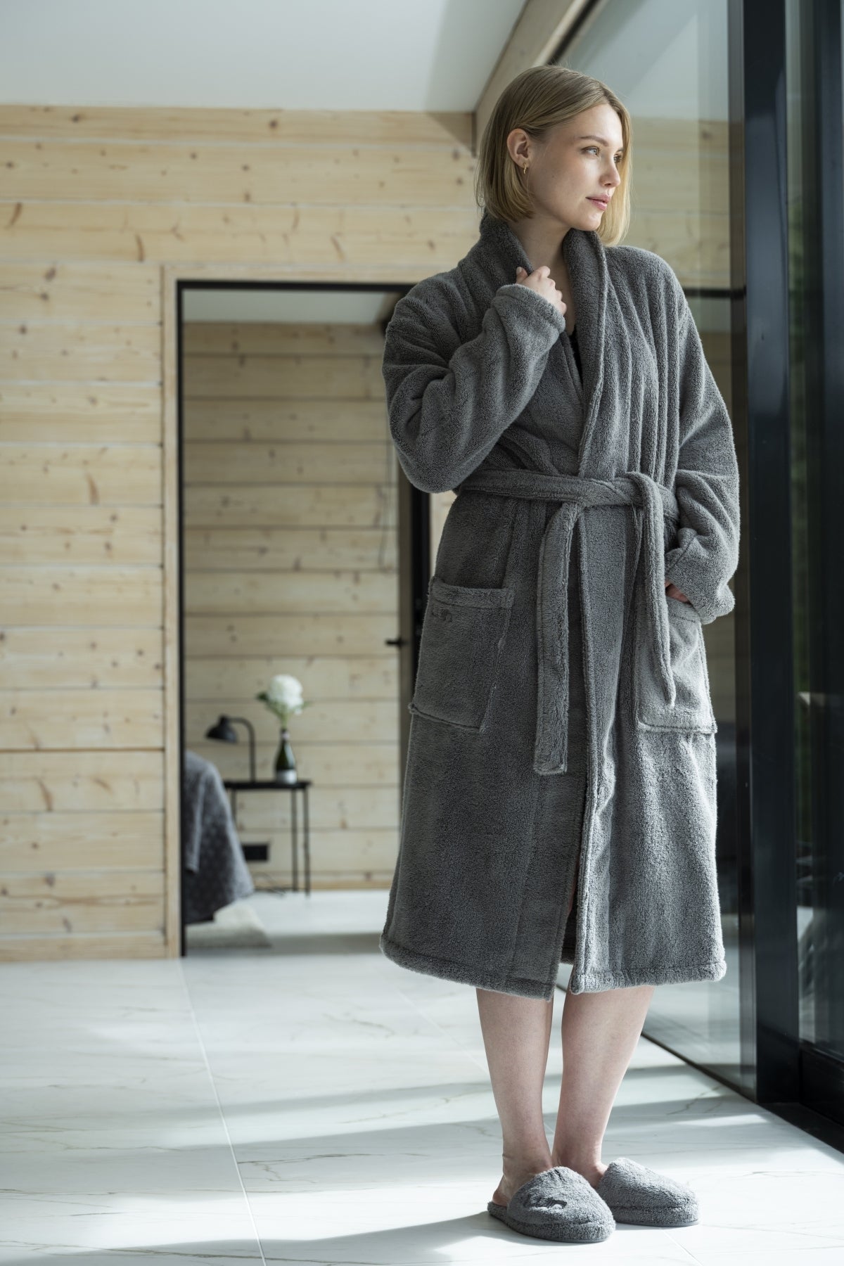 Bathrobe Unisex Granite