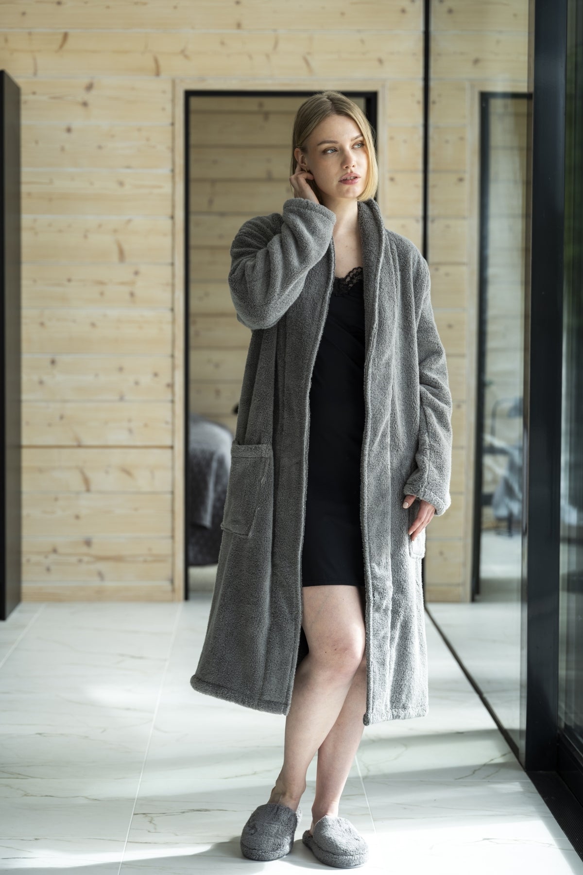 Bathrobe Unisex Granite
