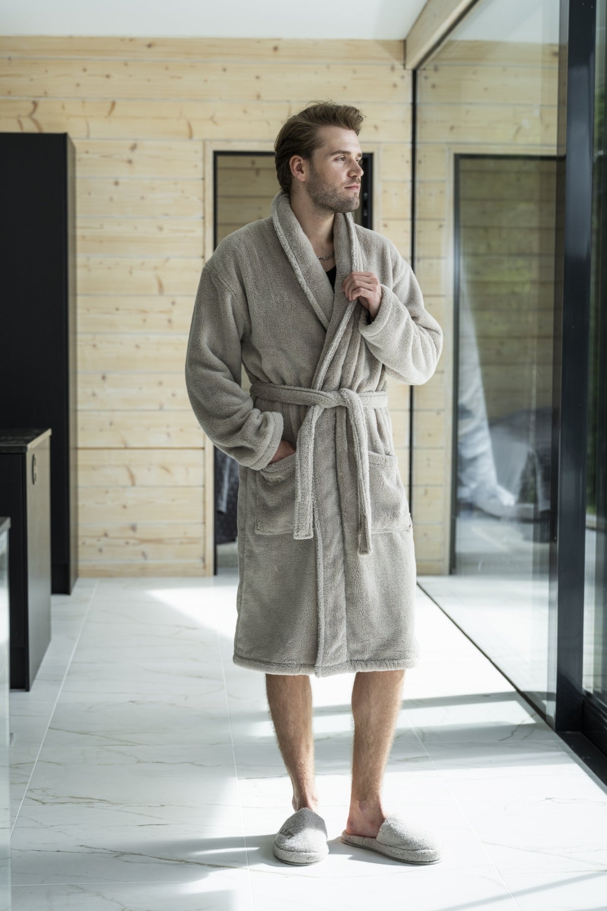 Bathrobe Unisex Sand