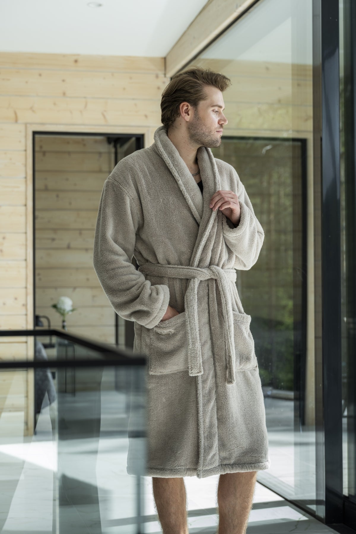 Bathrobe Unisex Sand