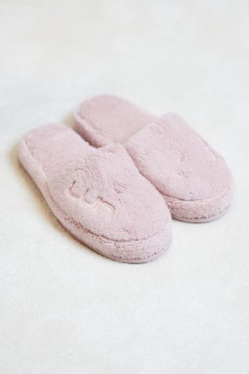 Cosy Bath Slippers Dusty Rose