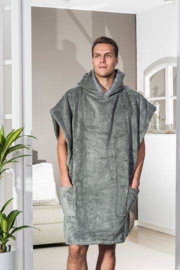 Unisex Poncho Towel Granite