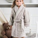 Kids Bathrobes for 3-12 years Sand - Image 3
