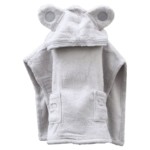 Poncho Towels for 1-10 years Pearl Grey - Image 2