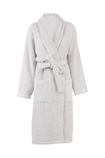 Bathrobe Unisex Pearl Grey