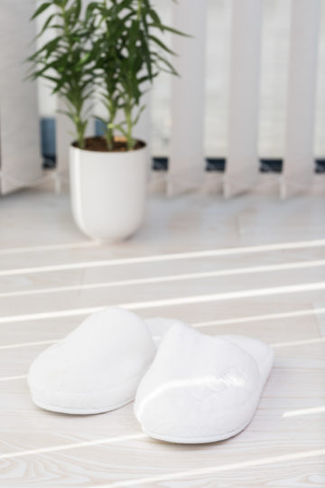 Cosy Bath Slippers Snow