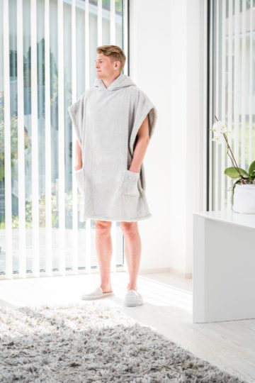 Unisex Poncho Towel Pearl Grey