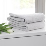 Hand Towel large 50×100 cm Pearl Grey - Image 2