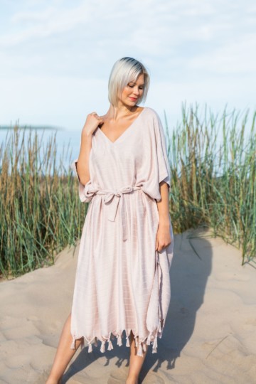 Bamboo Kaftan Dusty Rose