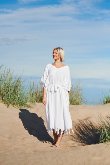 Bamboo Kaftan Snow