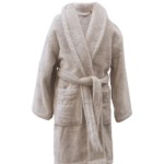 Kids Bathrobes for 3-12 years Sand - Image 4