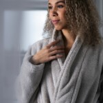 Bathrobe Unisex Sand - Image 4