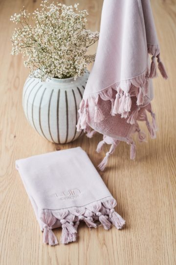 Organic Hand Towel 50x70cm Dusty Rose